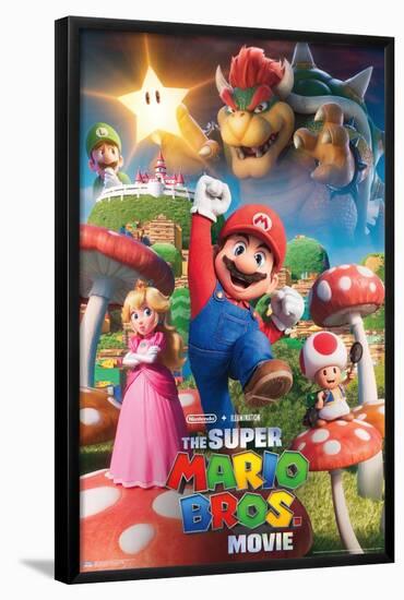 The Super Mario Bros. Movie - Mushroom Kingdom Key Art-Trends International-Framed Poster