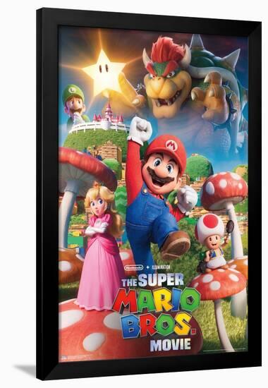 The Super Mario Bros. Movie - Mushroom Kingdom Key Art-Trends International-Framed Poster