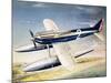 The Supermarine S6 Seaplane-John Henry Batchelor-Mounted Giclee Print