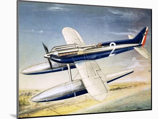 The Supermarine S6 Seaplane-John Henry Batchelor-Mounted Giclee Print