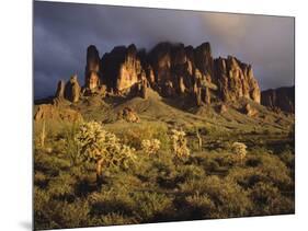 The Superstition Mountains in Lost Dutchman State Park, Arizona-Greg Probst-Mounted Photographic Print