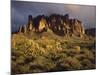 The Superstition Mountains in Lost Dutchman State Park, Arizona-Greg Probst-Mounted Premium Photographic Print