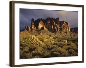 The Superstition Mountains in Lost Dutchman State Park, Arizona-Greg Probst-Framed Photographic Print