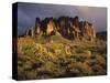 The Superstition Mountains in Lost Dutchman State Park, Arizona-Greg Probst-Stretched Canvas