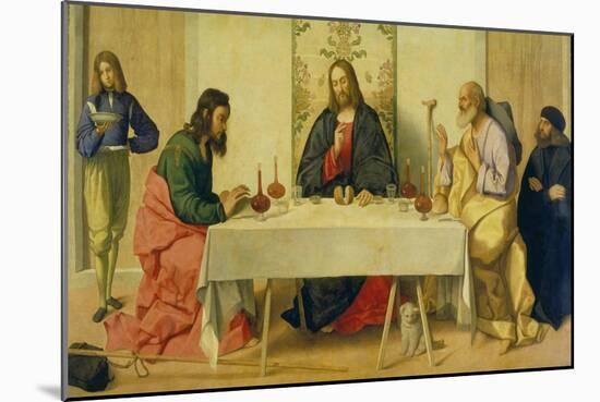 The Supper at Emmaus, 1520-Vincenzo Di Biagio Catena-Mounted Giclee Print