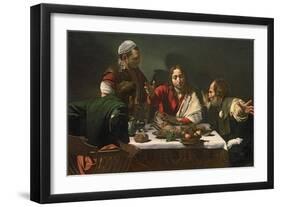 The Supper at Emmaus, 1601-Caravaggio-Framed Premium Giclee Print