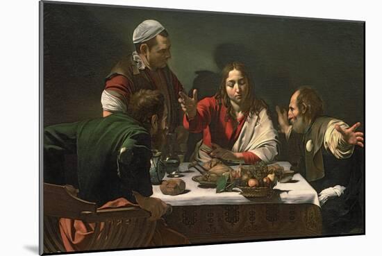 The Supper at Emmaus, 1601-Caravaggio-Mounted Premium Giclee Print