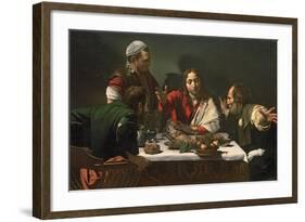 The Supper at Emmaus, 1601-Caravaggio-Framed Giclee Print