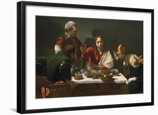 The Supper at Emmaus, 1601-Caravaggio-Framed Giclee Print
