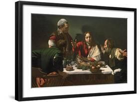 The Supper at Emmaus, 1601-Caravaggio-Framed Giclee Print