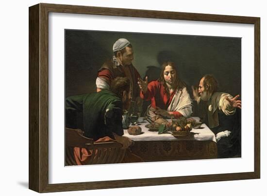 The Supper at Emmaus, 1601-Caravaggio-Framed Giclee Print