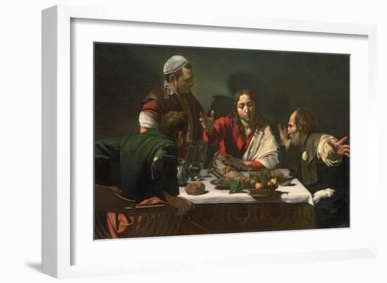 The Supper at Emmaus, 1601-Caravaggio-Framed Giclee Print