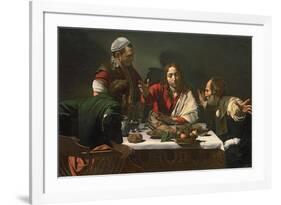 The Supper at Emmaus, 1601-Caravaggio-Framed Premium Giclee Print