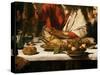 The Supper at Emmaus, 1601-Caravaggio-Stretched Canvas