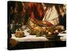 The Supper at Emmaus, 1601-Caravaggio-Stretched Canvas