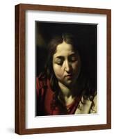 The Supper at Emmaus, 1601-Caravaggio-Framed Giclee Print