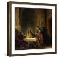 The Supper at Emmaus, 1648-Rembrandt van Rijn-Framed Giclee Print