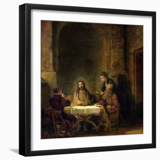 The Supper at Emmaus, 1648-Rembrandt van Rijn-Framed Giclee Print