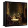 The Supper at Emmaus, 1648-Rembrandt van Rijn-Framed Stretched Canvas