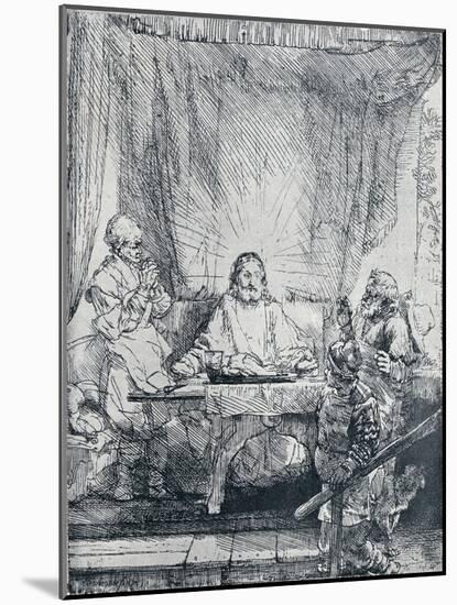 The Supper at Emmaus, (1654), 1903-Rembrandt van Rijn-Mounted Giclee Print