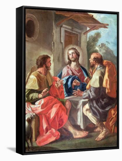 The Supper at Emmaus by Francesco de Mura-Francesco de Mura-Framed Stretched Canvas