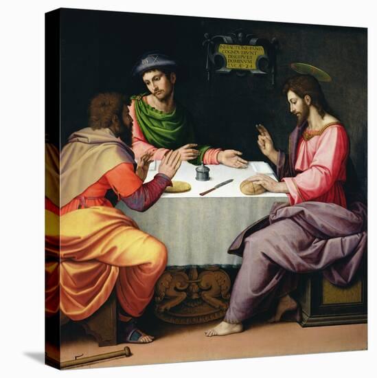 The Supper at Emmaus, c.1520-Ridolfo Ghirlandaio-Stretched Canvas