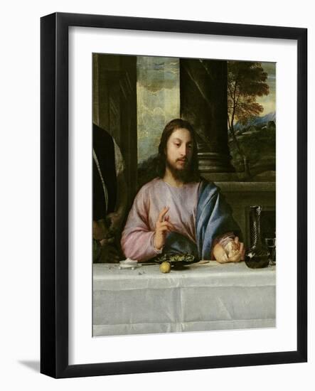 The Supper at Emmaus, c.1535 (Detail)-Titian (Tiziano Vecelli)-Framed Giclee Print