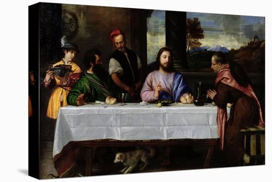The Supper at Emmaus, circa 1535-Titian (Tiziano Vecelli)-Stretched Canvas