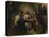 The Supper at Emmaus (W/C on Paper)-Jacobs Smits-Stretched Canvas