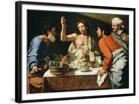 The Supper at Emmaus-Bartolomeo Cavarozzi-Framed Art Print