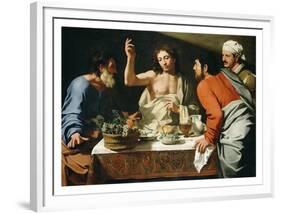 The Supper at Emmaus-Bartolomeo Cavarozzi-Framed Art Print