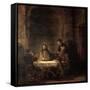 The Supper at Emmaus-Rembrandt van Rijn-Framed Stretched Canvas