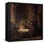 The Supper at Emmaus-Rembrandt van Rijn-Framed Stretched Canvas