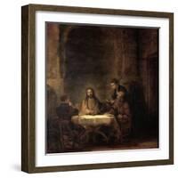 The Supper at Emmaus-Rembrandt van Rijn-Framed Giclee Print