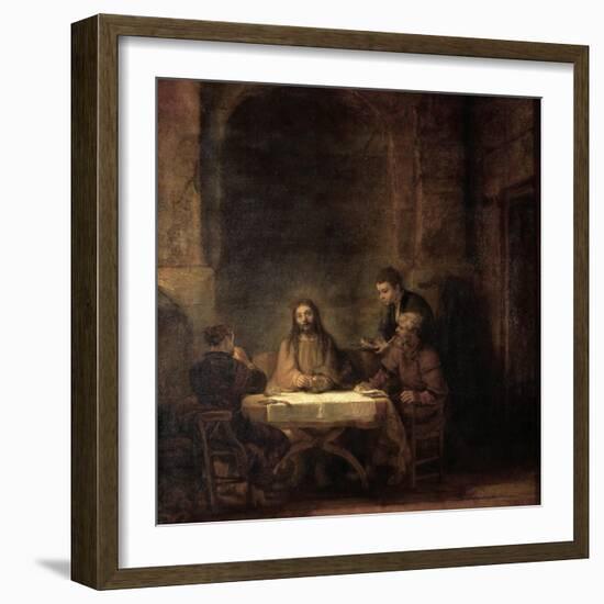 The Supper at Emmaus-Rembrandt van Rijn-Framed Giclee Print