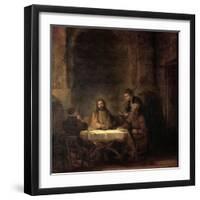 The Supper at Emmaus-Rembrandt van Rijn-Framed Giclee Print