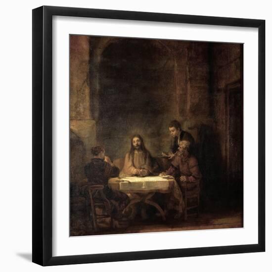 The Supper at Emmaus-Rembrandt van Rijn-Framed Giclee Print