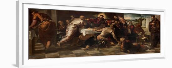 The Supper at Emmaus-Jacopo Robusti Tintoretto-Framed Giclee Print