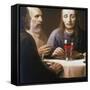 The Supper, Mid-Late 17th Century-Johannes Vermeer-Framed Stretched Canvas