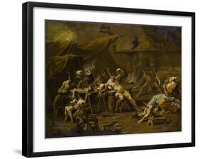 The Supper of Pulcinella and Colombina, c.1725-1730-Alessandro Magnasco-Framed Giclee Print