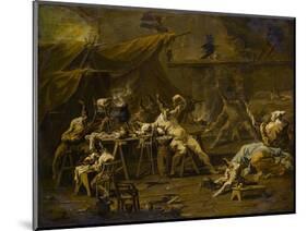 The Supper of Pulcinella and Colombina, c.1725-1730-Alessandro Magnasco-Mounted Giclee Print
