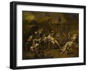 The Supper of Pulcinella and Colombina, c.1725-1730-Alessandro Magnasco-Framed Giclee Print