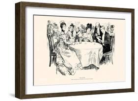 The Supper-Charles Dana Gibson-Framed Art Print