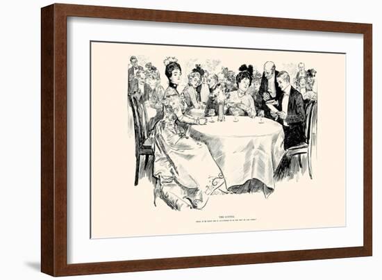 The Supper-Charles Dana Gibson-Framed Art Print