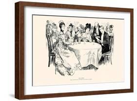 The Supper-Charles Dana Gibson-Framed Art Print