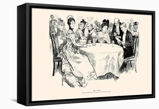 The Supper-Charles Dana Gibson-Framed Stretched Canvas