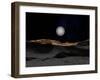 The Surface of Pluto with Charon in the Sky-Stocktrek Images-Framed Photographic Print