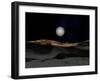 The Surface of Pluto with Charon in the Sky-Stocktrek Images-Framed Photographic Print