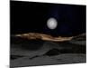 The Surface of Pluto with Charon in the Sky-Stocktrek Images-Mounted Photographic Print