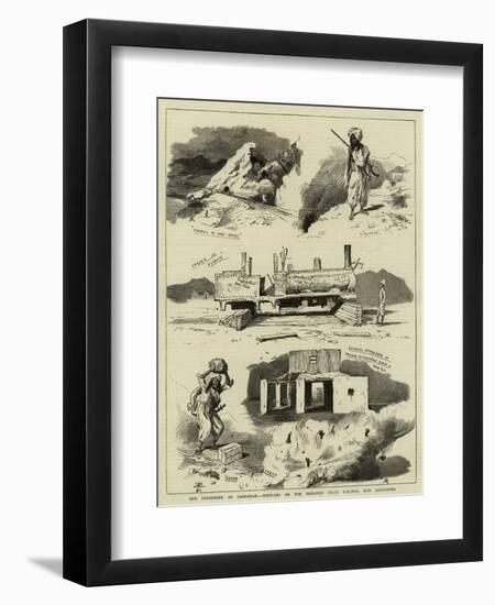 The Surrender of Candahar, Sketches on the Proposed State Railway, Now Abandoned-null-Framed Premium Giclee Print